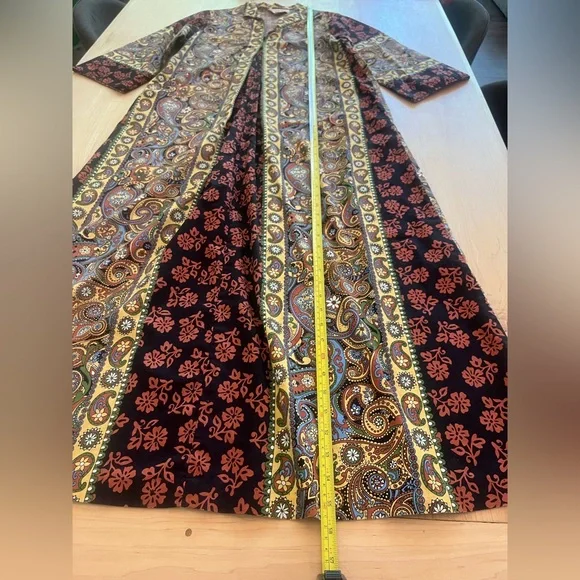 [Loungees] Vintage Paisley Cotton Kaftan House Dress - Picture 3 of 15